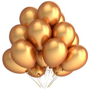 Balloonistics Silver & Gold HD Metallic Balloons – Pack of 100 Party Balloons for Birthday & Celebration Decorations thumbnail 5