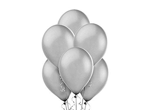 Balloonistics 25-Pack Metallic Pearl Finish Silver Latex Balloons – Shiny Chrome Silver Balloons for Wedding, Anniversary, New Year’s & Elegant Party Decoration thumbnail 4