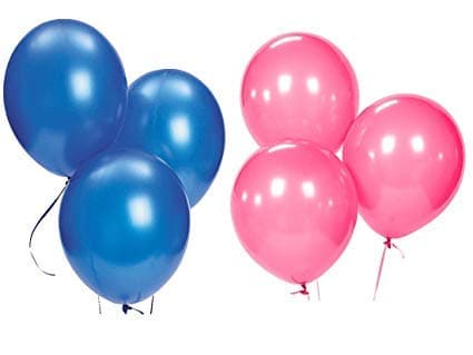 Balloonistics 50-Pack Metallic HD Pink & Blue Latex Balloons – Shiny Combo Balloons for Baby Shower, Kids Birthday & Colourful Party Decoration thumbnail 1