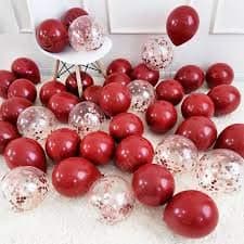 Balloonistics My Party Store Dot Com Pink Lips Foil Balloon Set with Heart + Star + Confetti Balloons Pack of 7 for Birthdays, Anniversaries, Valentines Day, Bachelorette and Hen Party Decorations thumbnail 3