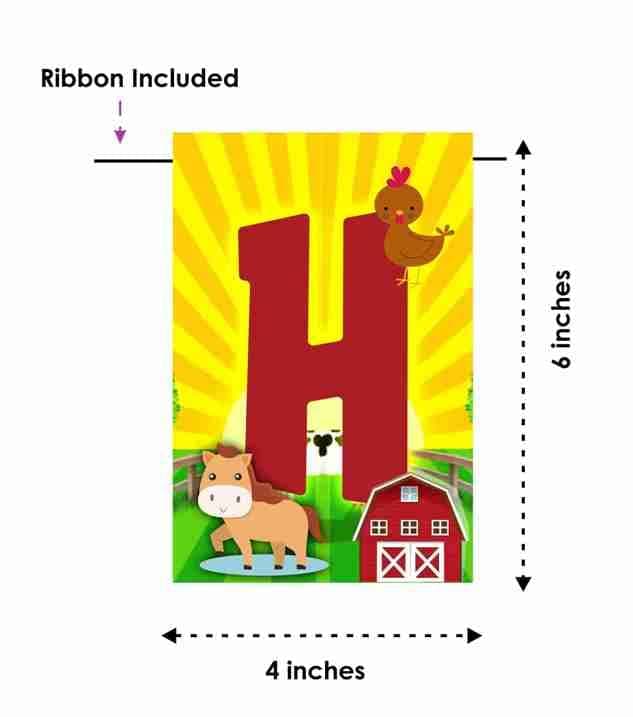 Balloonistics Farm Theme Happy Birthday Banner - "Join the Herd" Barnyard Bunting - Premium Cardstock Red Tractor & Cow Birthday Decoration with Ribbons, Rustic Country Party & Dessert Table Backdrop (Happy Birthday Banner) thumbnail 6