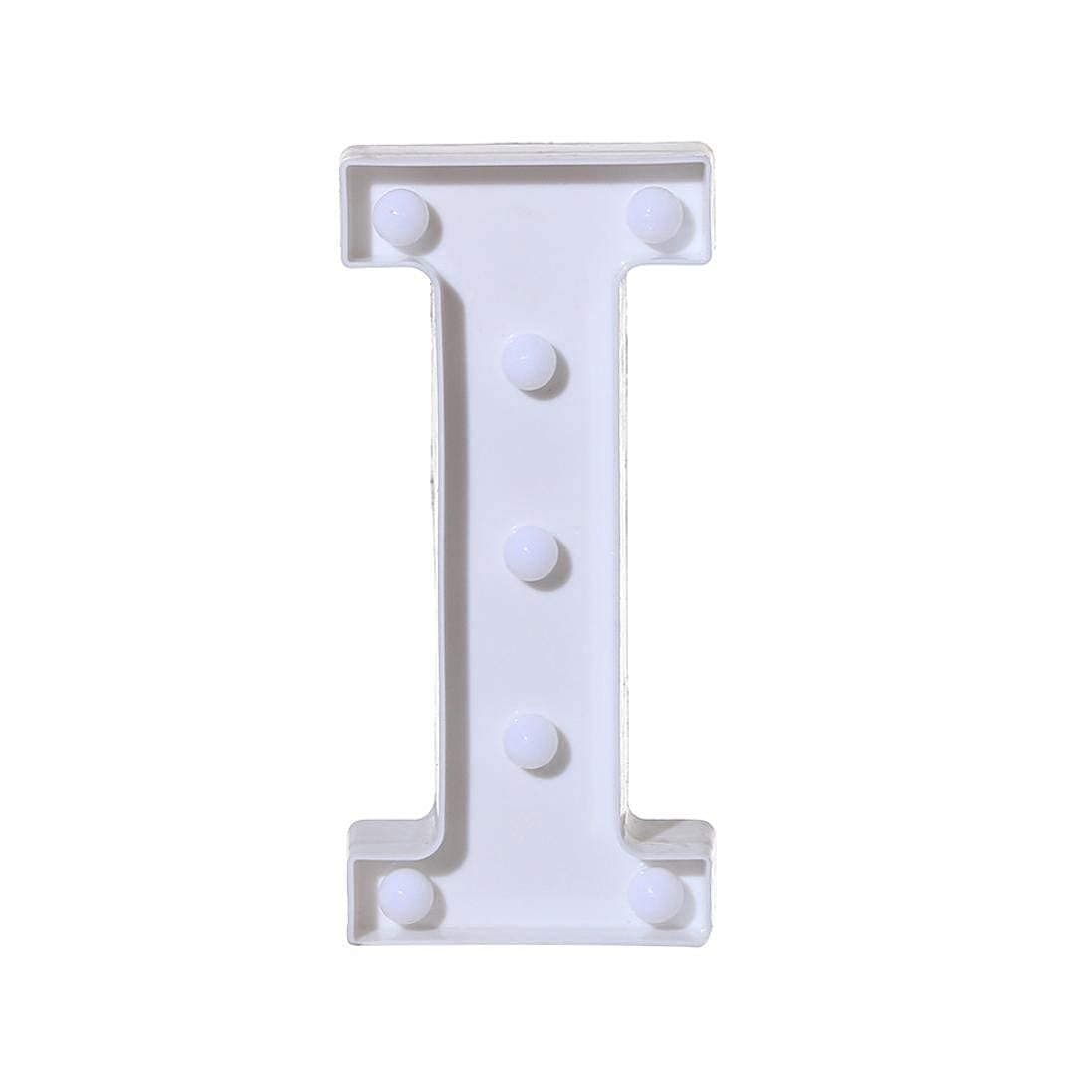 Balloonistics LED Marquee Letter 'I' Light | 9-Inch Warm White Glow | Cordless Battery-Operated Standing Alphabet Sign for Birthdays, Weddings, Nurseries & Personalised Home Décor thumbnail 2