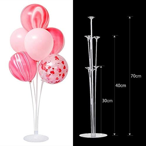 Balloonistics Table Balloon Stand Kit – Clear Desktop Holder with 7 Sticks, 7 Cups & Base for Birthday & Party Table Decoration thumbnail 2