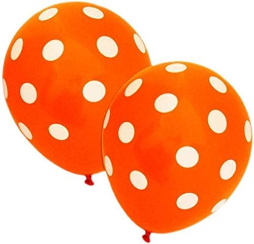 Balloonistics 30-Pack Orange Polka Dot Latex Balloons – 12-Inch Spotted Balloons for Birthday, Halloween, Tropical Theme & Cheerful Party Decoration thumbnail 3