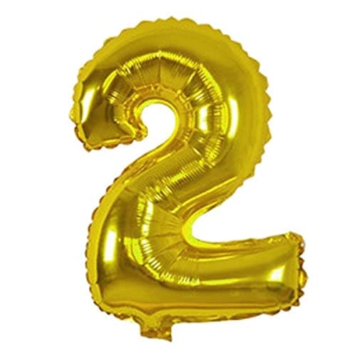 Balloonistics Gold Foil Number 2 Balloon – 16 Inch Golden Foil Number for Custom Age, Year & Phrase Party Decoration (Number 2) thumbnail 4