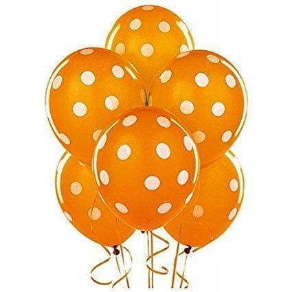 Balloonistics 30-Pack Orange Polka Dot Latex Balloons – 12-Inch Spotted Balloons for Birthday, Halloween, Tropical Theme & Cheerful Party Decoration thumbnail 1