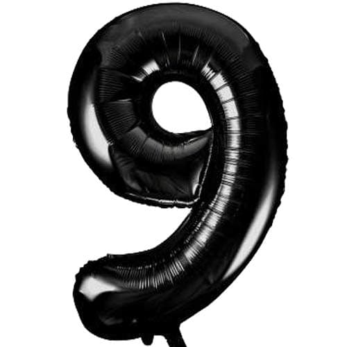 Balloonistics Black Number 9 Foil Balloon – 40-Inch Large Jumbo Number Balloon for 9th Birthday, 90th Anniversary & Party Decorations (Black, Number 9) thumbnail 1