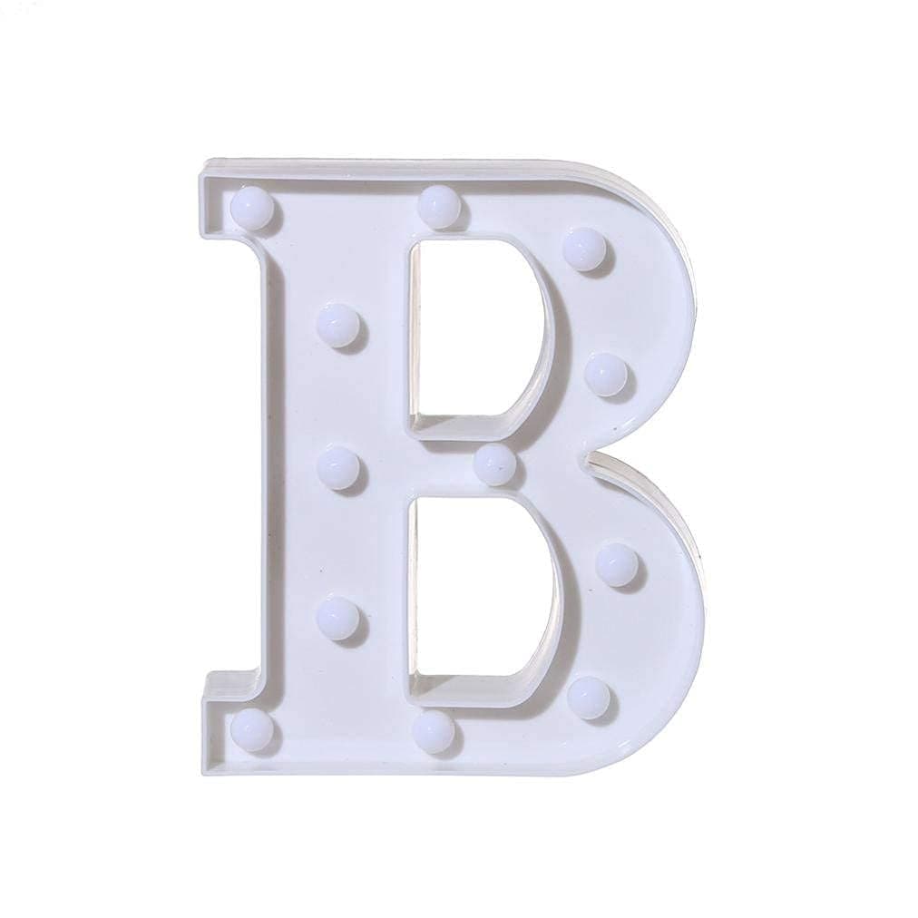 Balloonistics LED Marquee Letter 'B' Light | 9-Inch Warm White Glow | Cordless Battery-Operated Standing Alphabet Sign for Birthdays, Baby Showers, Weddings & Personalised Home Décor thumbnail 2