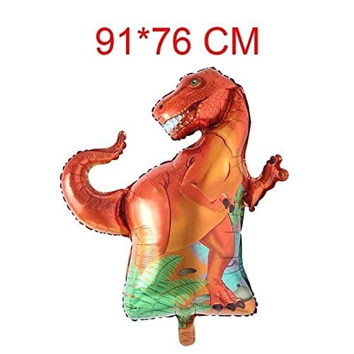 Balloonistics Roar Dinosaur T-Rex Dino Theme Foil Balloon Bouquet – Dino Birthday Party Balloon Set for Kids Dinosaur Theme Decorations (Pack of 5) thumbnail 4
