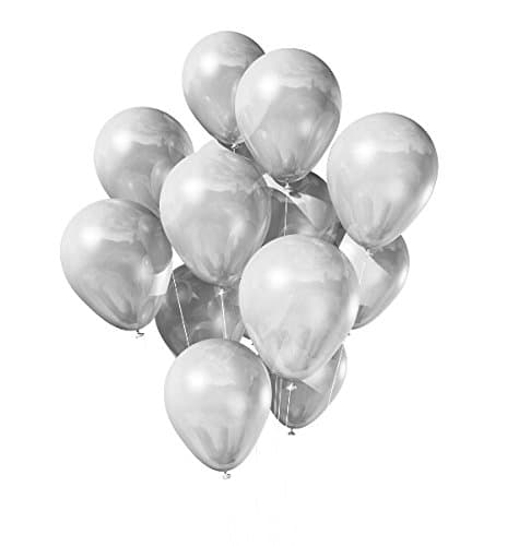 Balloonistics Silver & Gold HD Metallic Balloons – Pack of 100 Party Balloons for Birthday & Celebration Decorations thumbnail 2
