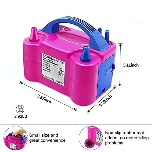 Balloonistics Electric Dual Nozzle Balloon Pump – Fast Air Balloon Blower Machine for Latex & Foil Balloons, Birthday Decoration thumbnail 3