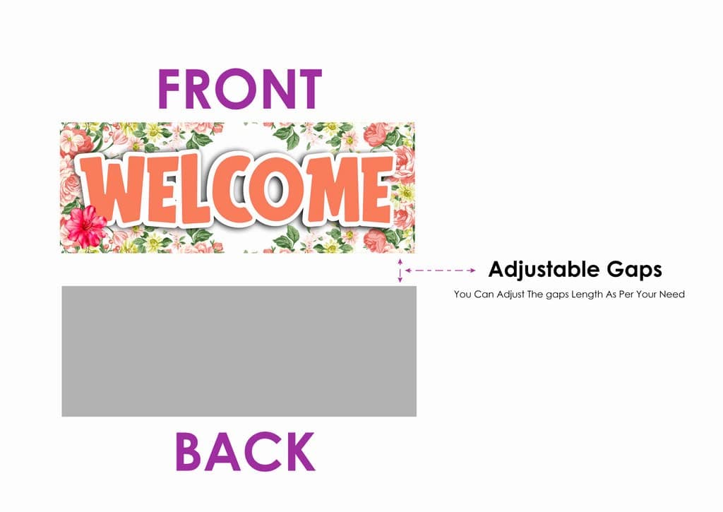 Balloonistics Floral Theme Welcome Board (2.3 Feet) - Elegant Botanical Flower Greeting Sign for Birthdays, Garden Parties & Tea Parties - Large Cardstock Entrance Decor with Ribbons for Indoor & Outdoor Use (Welcome Outdoor Board) thumbnail 5