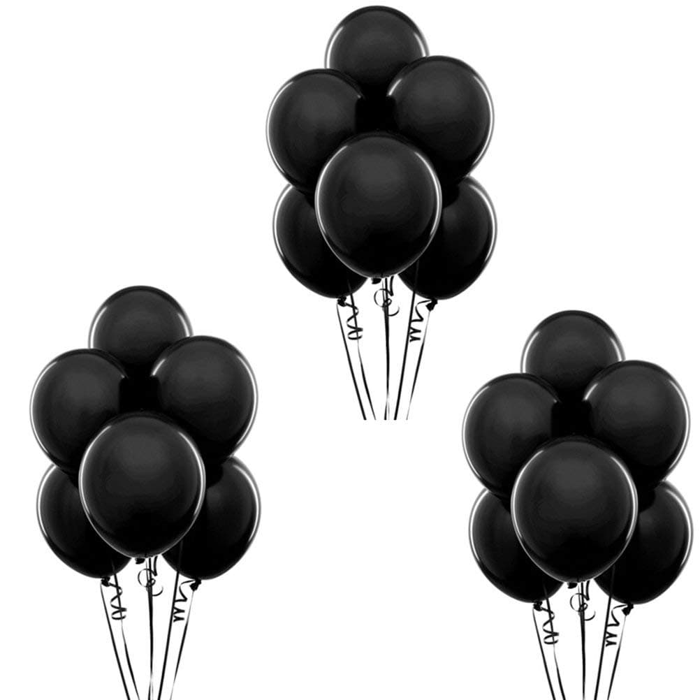 Balloonistics 10 Inch HD Metallic Shiny Balloons for Birthday Decoration, Decoration for Weddings, Engagement, Baby Shower, 1st Birthday, Anniversary, Birthday Party (Pack Of 50) (Black) thumbnail 3