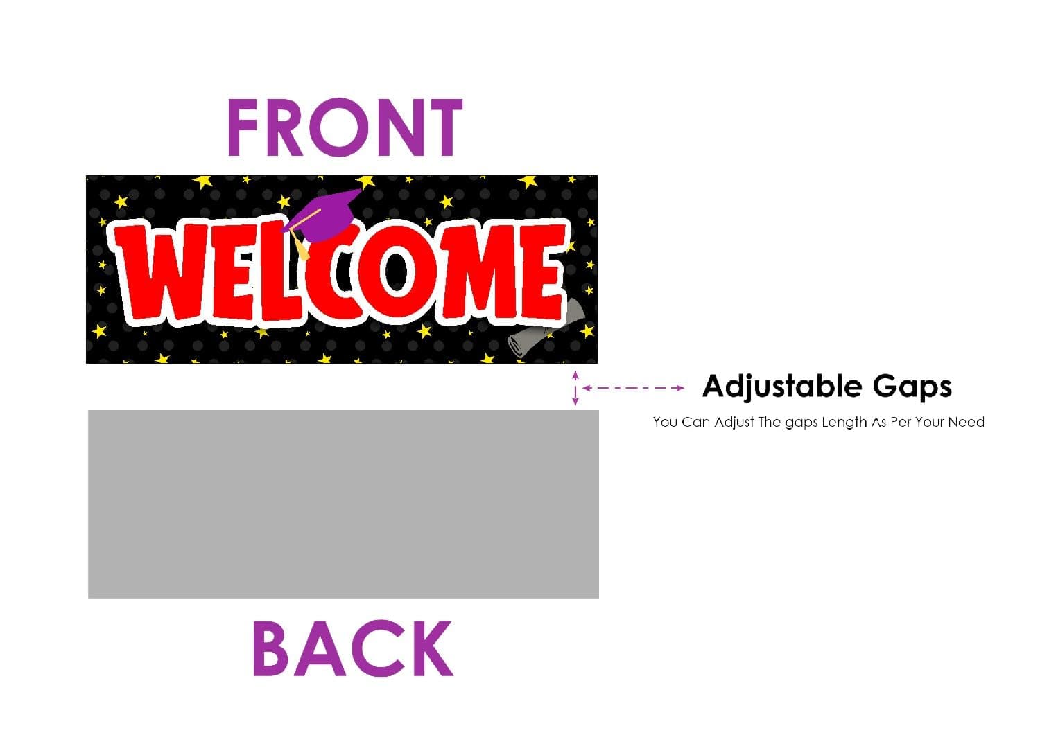 Balloonistics Congrats Graduate Welcome Board – Elegant Black & Gold Party Entrance Sign – 2.3 Feet Premium Cardstock Graduation Decoration for Class of the year thumbnail 5