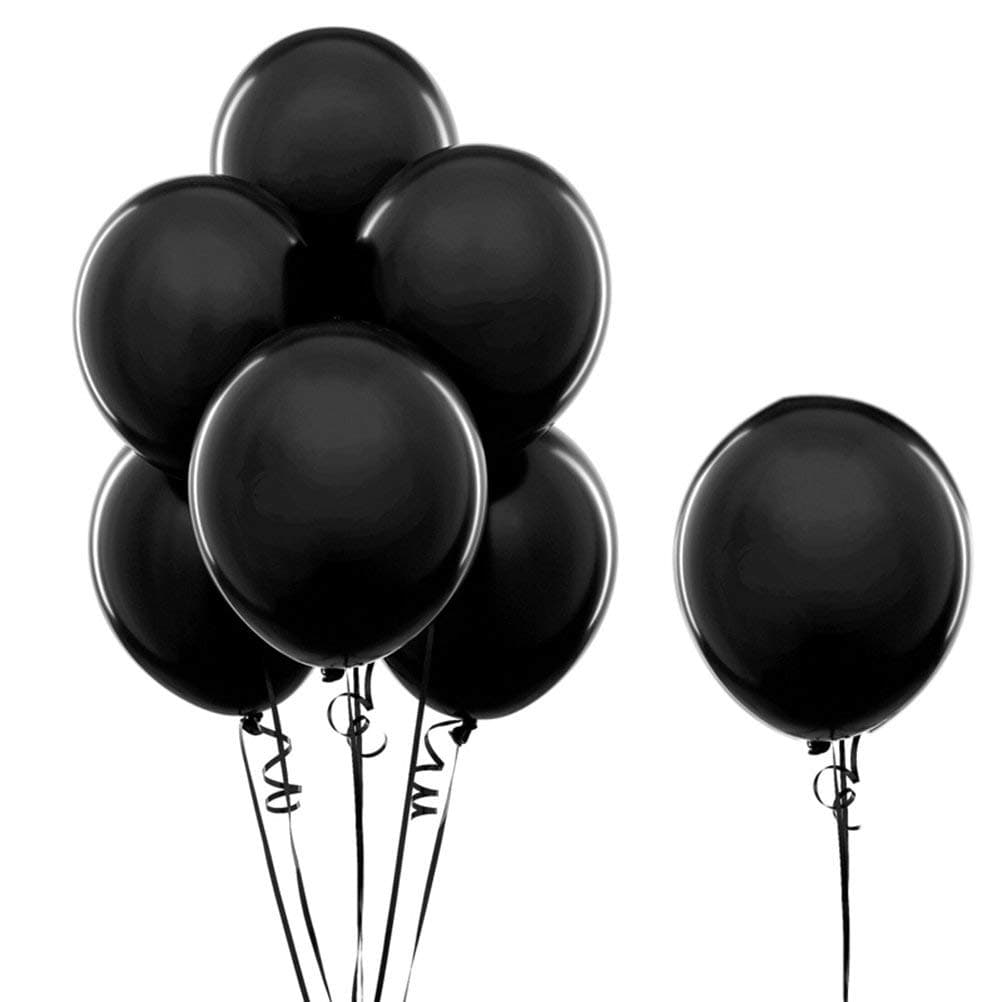 Balloonistics 10 Inch HD Metallic Shiny Balloons for Birthday Decoration, Decoration for Weddings, Engagement, Baby Shower, 1st Birthday, Anniversary, Birthday Party (Pack Of 50) (Black) thumbnail 2
