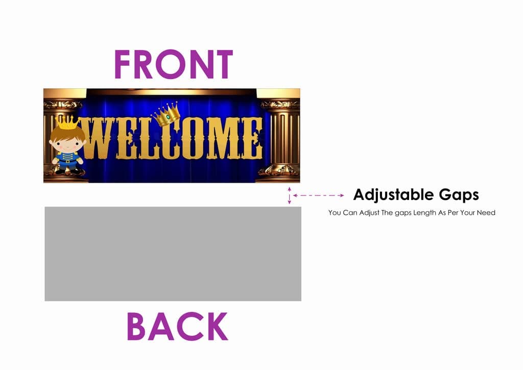 Balloonistics Prince Theme Welcome Board 2.3 Feet Welcome Sign for Indoor & Outdoor Premium Cardstock Poster for Boys, Kids Party Supplies (Welcome Outdoor Board) thumbnail 5