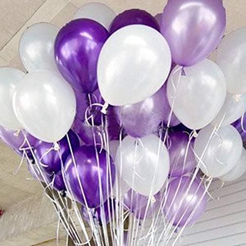Balloonistics 10 Inch HD Metallic Shiny Balloons for Birthday Decoration, Decoration for Weddings, Engagement, Baby Shower, 1st Birthday, Anniversary, Birthday Party (Pack Of 50) (Purple) thumbnail 4