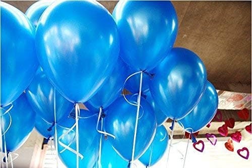 Balloonistics Blue & Gold Metallic Balloons – Pack of 100 Party Balloons for Birthday, Anniversary & Celebration Decorations thumbnail 4