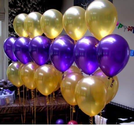 Balloonistics 10 Inch HD Metallic Shiny Balloons for Birthday Decoration, Decoration for Weddings, Engagement, Baby Shower, 1st Birthday, Anniversary, Birthday Party (Pack Of 50) (Purple) thumbnail 3