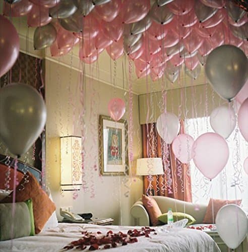 Balloonistics Pink & Silver Metallic Balloons – Pack of 100 Party Balloons for Birthday & Celebration Decorations thumbnail 3