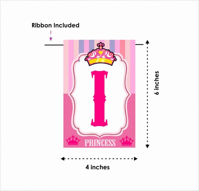 Balloonistics Princess Theme Happy Birthday Banner Premium Cardstock Birthday Decorations for Girls Party Backdrop for Girls (Happy Birthday Banner) thumbnail 4