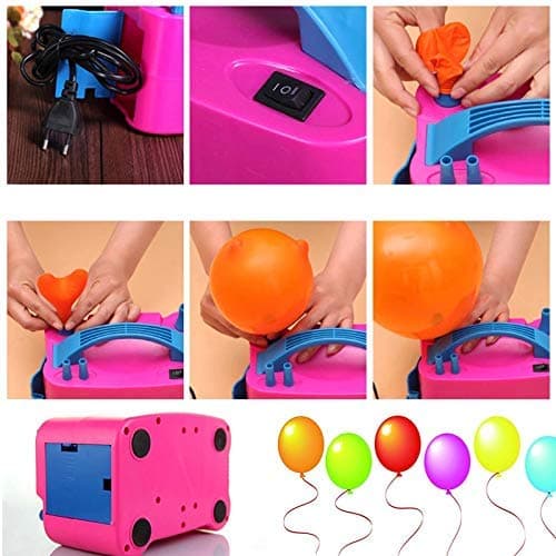 Balloonistics High Power Electric Balloon Pump – Dual Nozzle Automatic Inflator for Fast Balloon Inflation at Birthday, Wedding & Party Events thumbnail 5
