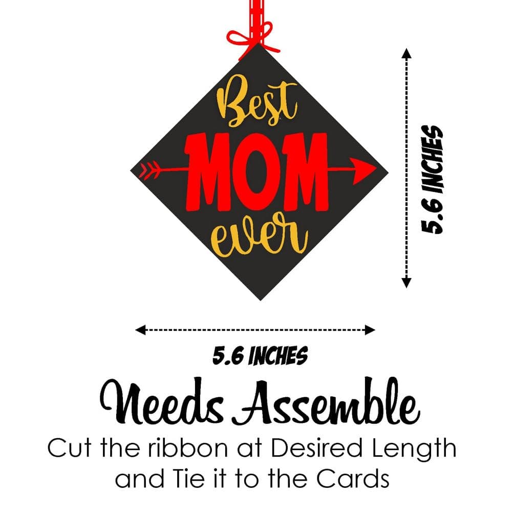 Balloonistics Best Mom Ever Hanging Decorations Premium Double-Sided Cardstock Party Hangings with Ribbons Elegant Ceiling Decor for Mother’s Birthday, Mother's Day (Hangings - Pack of 12) thumbnail 7