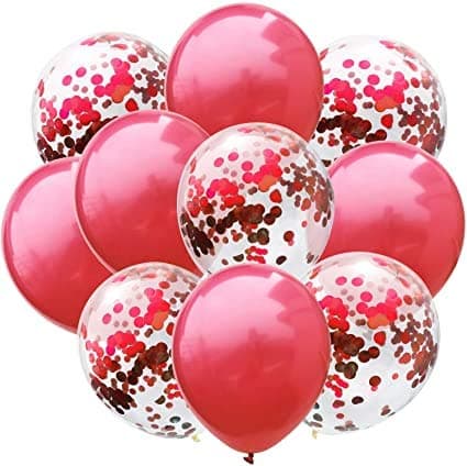 Balloonistics My Party Store Dot Com Pink Lips Foil Balloon Set with Heart + Star + Confetti Balloons Pack of 7 for Birthdays, Anniversaries, Valentines Day, Bachelorette and Hen Party Decorations thumbnail 7