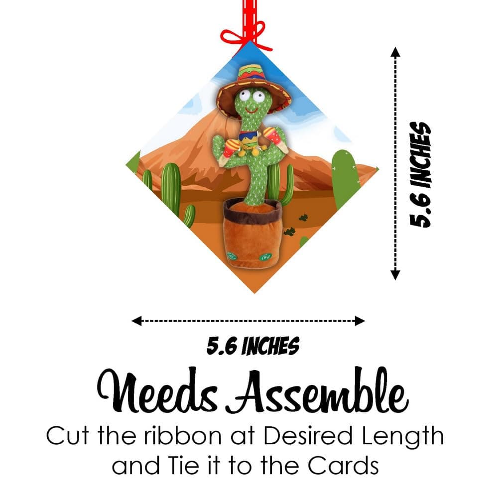 Balloonistics Talking Cactus Happy Birthday Hanging Decorations - Set of 12 Double-Sided Cardstock Swirls - Dancing Cactus Theme Party Supplies, Fiesta Birthday Ceiling Streamers, Fun Mimicking Plant Decor (Hangings - Pack of 12) thumbnail 7