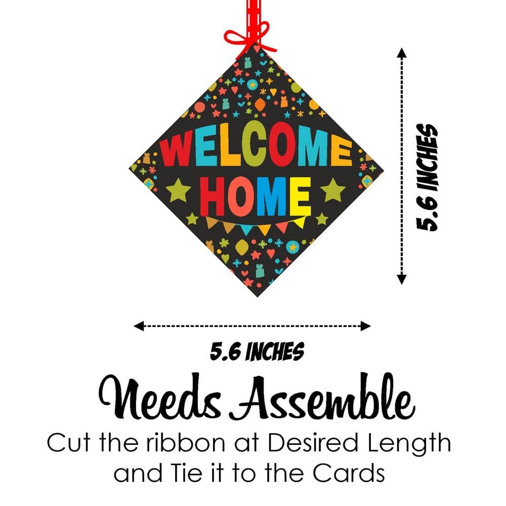 Balloonistics Welcome Home Decorations Double-Sided Cardstock Hanging Ornaments with Ribbons Perfect for Housewarming, New Home (Hangings - Pack of 12) thumbnail 7