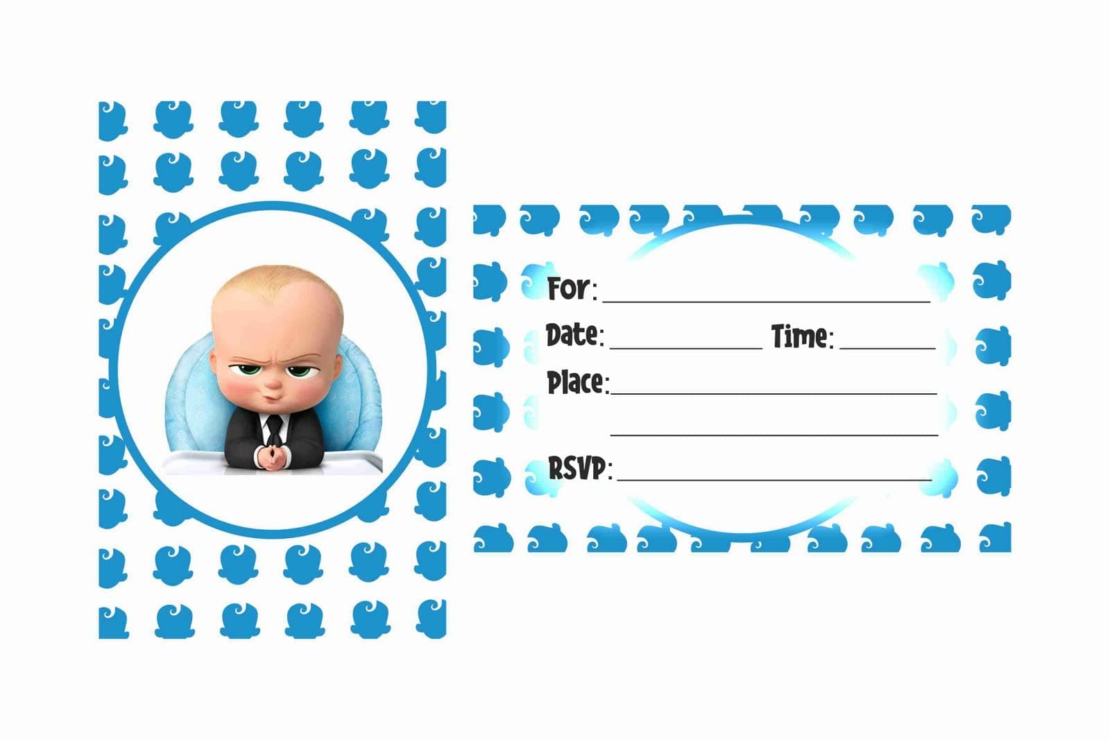 Balloonistics Baby Boss Theme Birthday Invitation Cards with Envelopes Premium Cardstock Invites Double-Sided Printing Party Supplies for Birthday (Invite Card - pack of 10) thumbnail 1