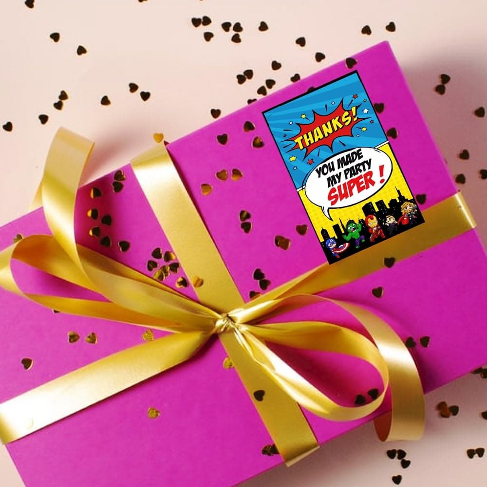 Balloonistics Super Little Hero Theme Thank You Cards – Premium Cardstock Note Cards for Kids' Superhero Birthday Party Favours & Return Gifts (Pack of 20) thumbnail 7