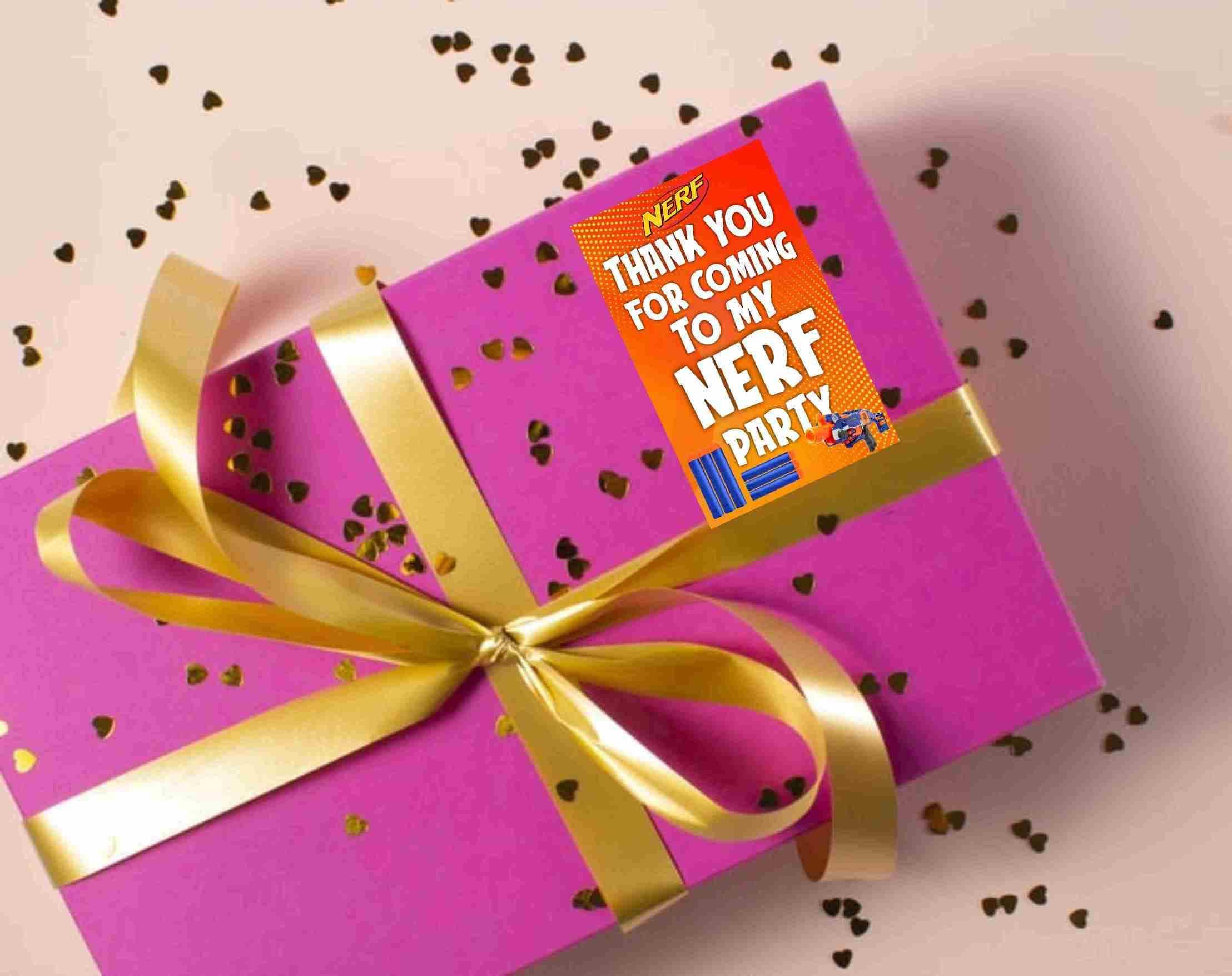 Nerf Theme Birthday Thank You Cards - Pack of 20 "Mission Accomplished" Notes - Blue & Orange Tactical Dart War Stationery, Action-Packed Party Gratitude Cards (Thank you Cards - Pack of 20) thumbnail 6