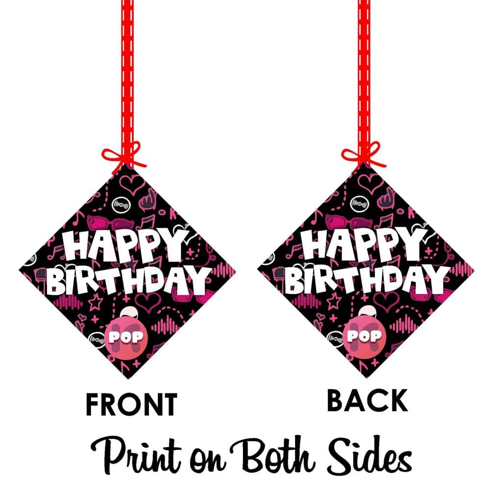 Balloonistics K-Pop Theme Birthday Hanging Decorations - Pack of 12 Double-Sided Cardstock Cutouts - Music Video Aesthetic Party Decor with Ribbons for Fans, Teens & Finger Heart Lovers (Hangings - Pack of 12) thumbnail 8