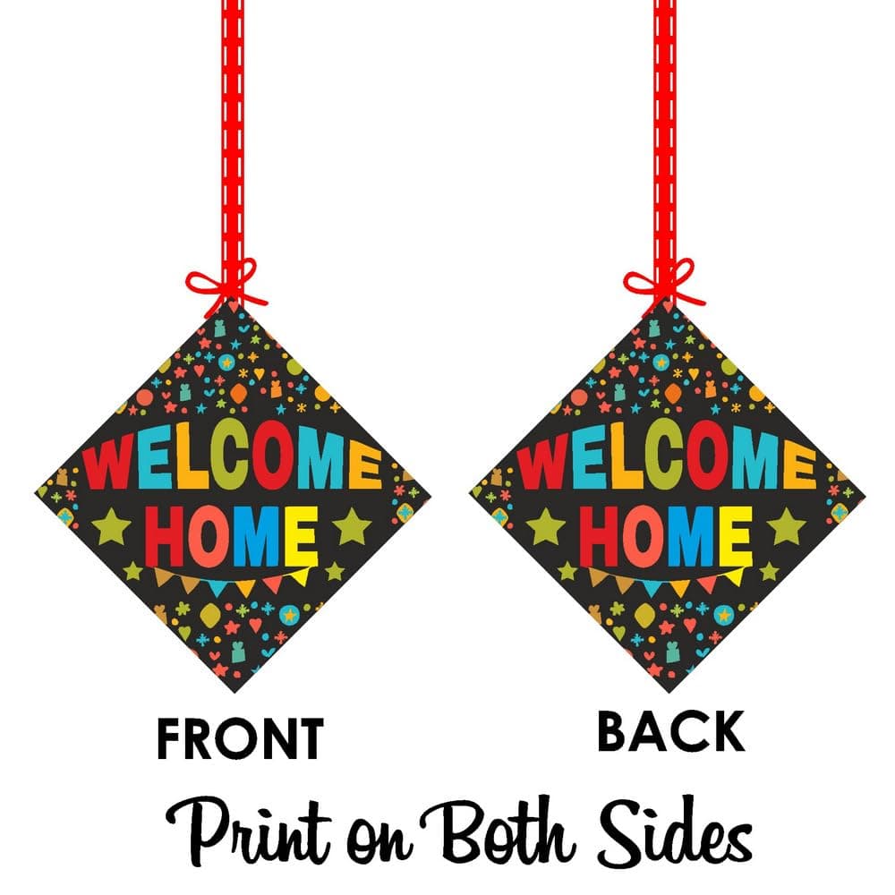Balloonistics Welcome Home Decorations Double-Sided Cardstock Hanging Ornaments with Ribbons Perfect for Housewarming, New Home (Hangings - Pack of 12) thumbnail 8