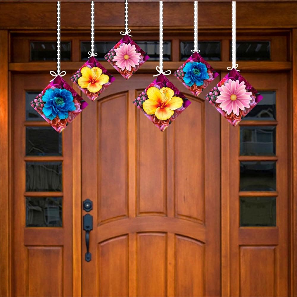 Balloonistics Floral Theme Happy Birthday Hanging Decorations - Double-Sided Cardstock Garden Party Swirls - Botanical Flower & Leaf Ceiling Decor for Girls, Women, & Spring Birthdays (Hangings - Pack of 12) thumbnail 3