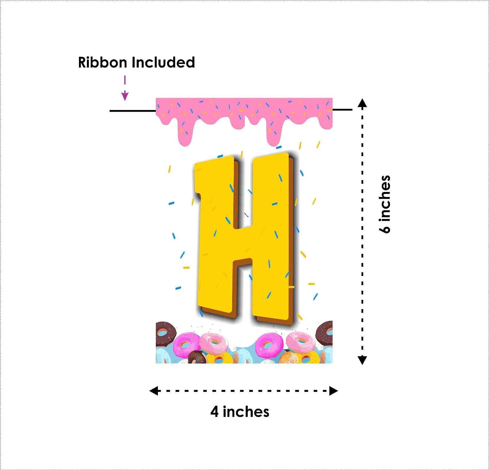 Balloonistics Donut Sprinkles Theme Happy Birthday Banner for Kids and Adult Theme Party thumbnail 4