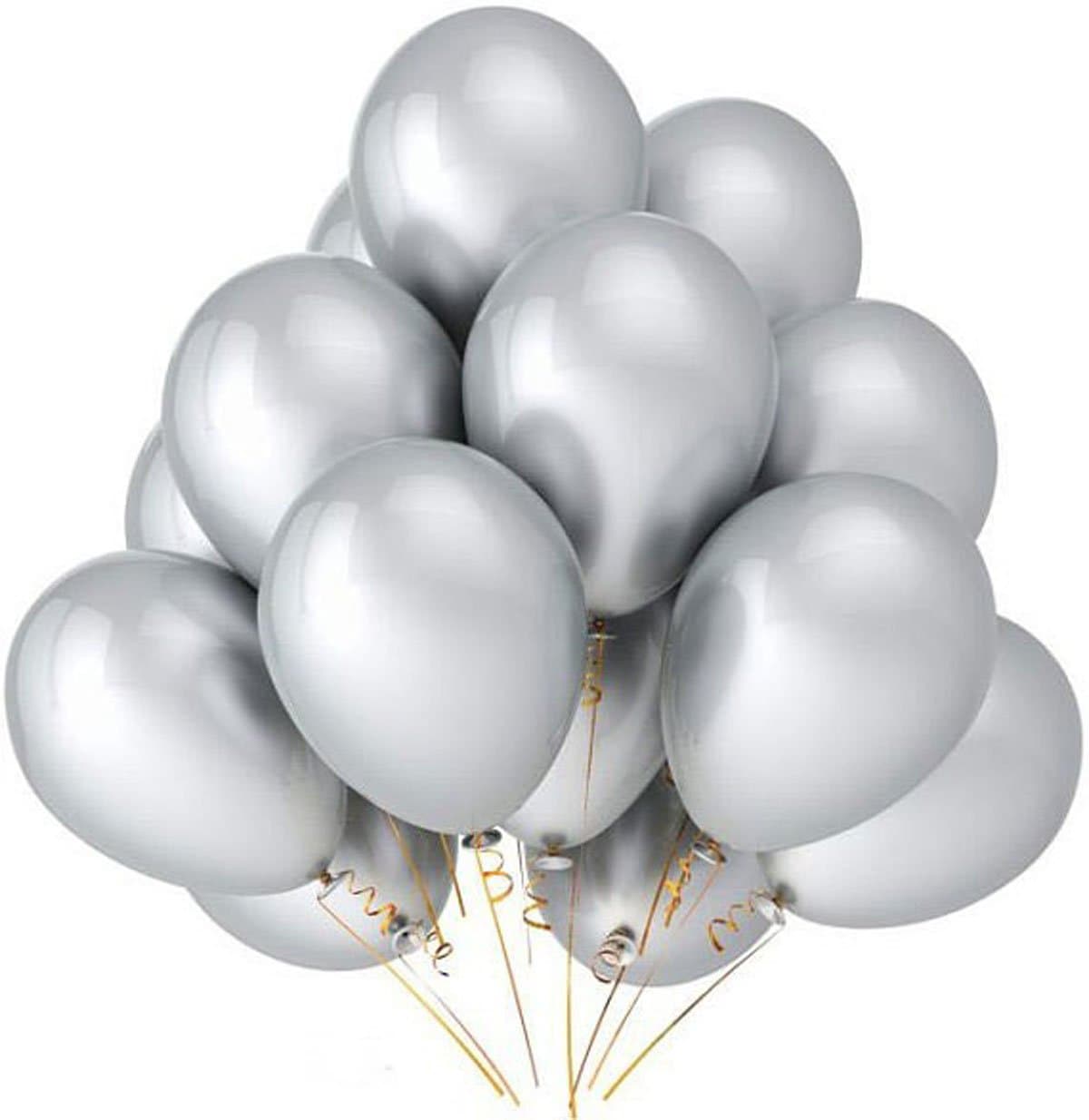 Balloonistics Grey Latex Balloons – Pack of 50 Party Balloons for Birthday & Celebration Decorations