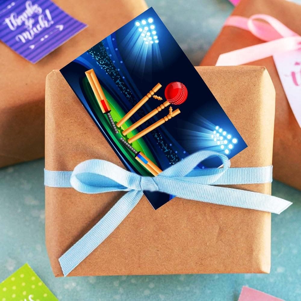 Balloonistics Cricket Theme Invitation Cards Premium Cardstock Invites Double-Sided Print Sporty Cricket Party Supplies for Kids Birthday (Invite Cards - Pack of 10) thumbnail 3