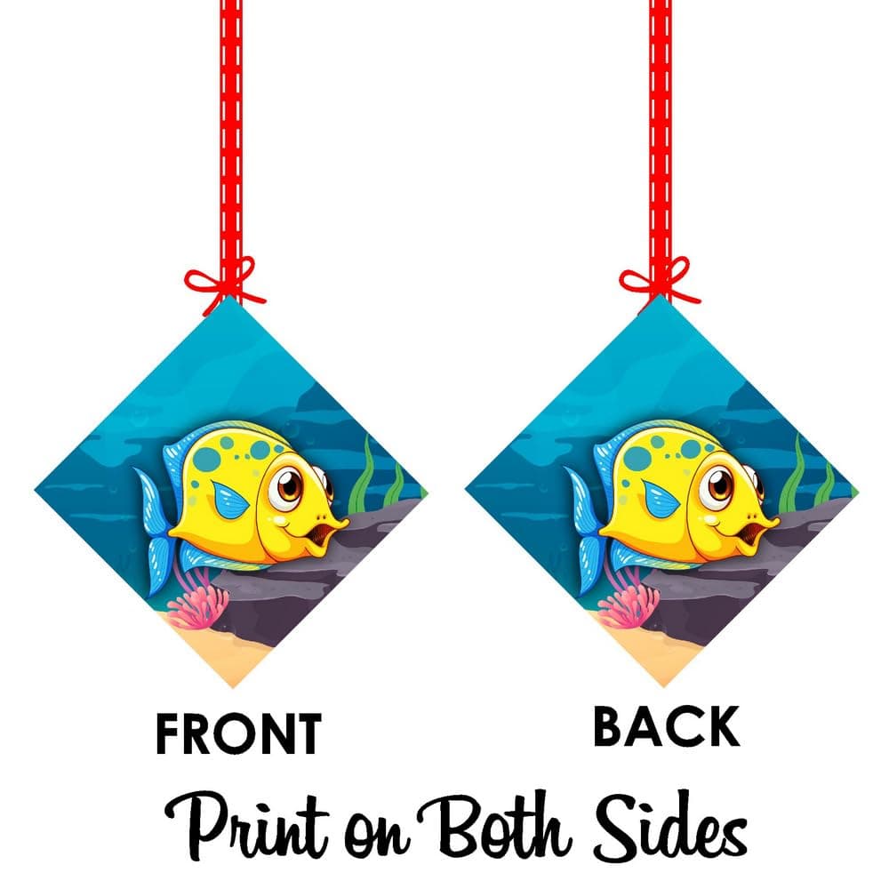 Balloonistics Ocean Underwater Theme Birthday Hanging Decorations Double-Sided Cardstock Cutouts Ocean Life Theme Party Decor for Kids (Hangings - Pack of 12) thumbnail 8