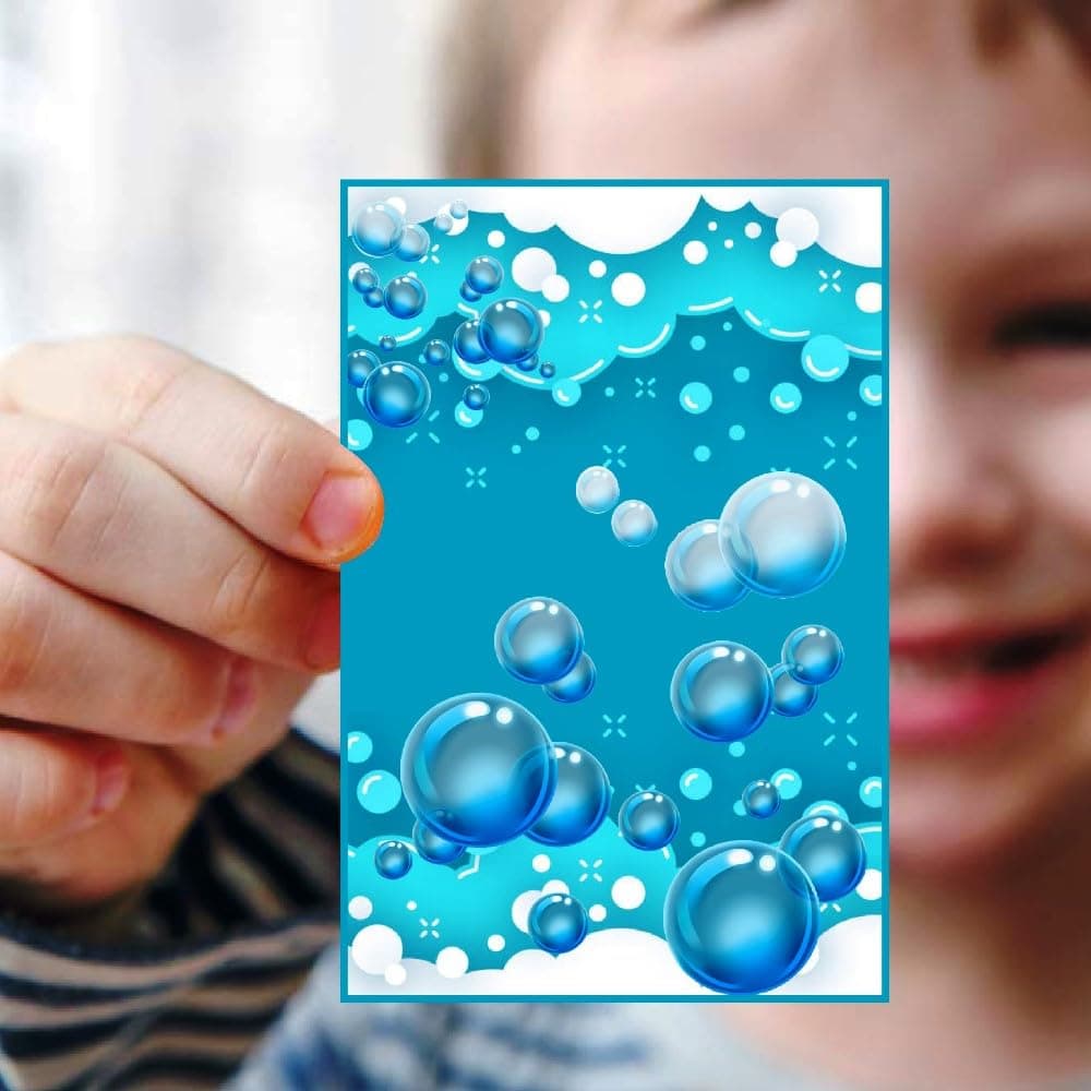 Balloonistics Bubble Theme Happy Birthday Invitations - Pack of 10 Whimsical "Pop" Party Invites with Envelopes - Premium Cardstock Double-Sided Iridescent Bubble & Blue Sky Stationery, Kids Bubbly Birthday Invites (Invite Cards - Pack of 10) thumbnail 2