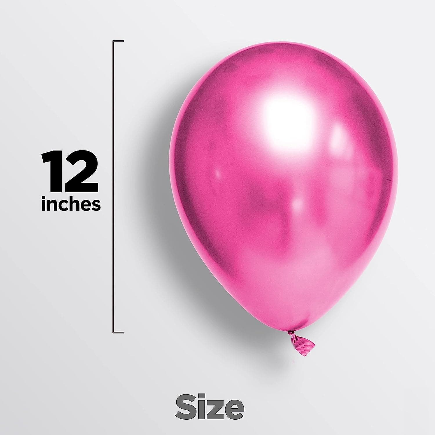 Balloonistics Pink Chrome Metallic Balloons – Pack of 10 Shiny Latex Balloons for Birthday & Party Decorations thumbnail 9