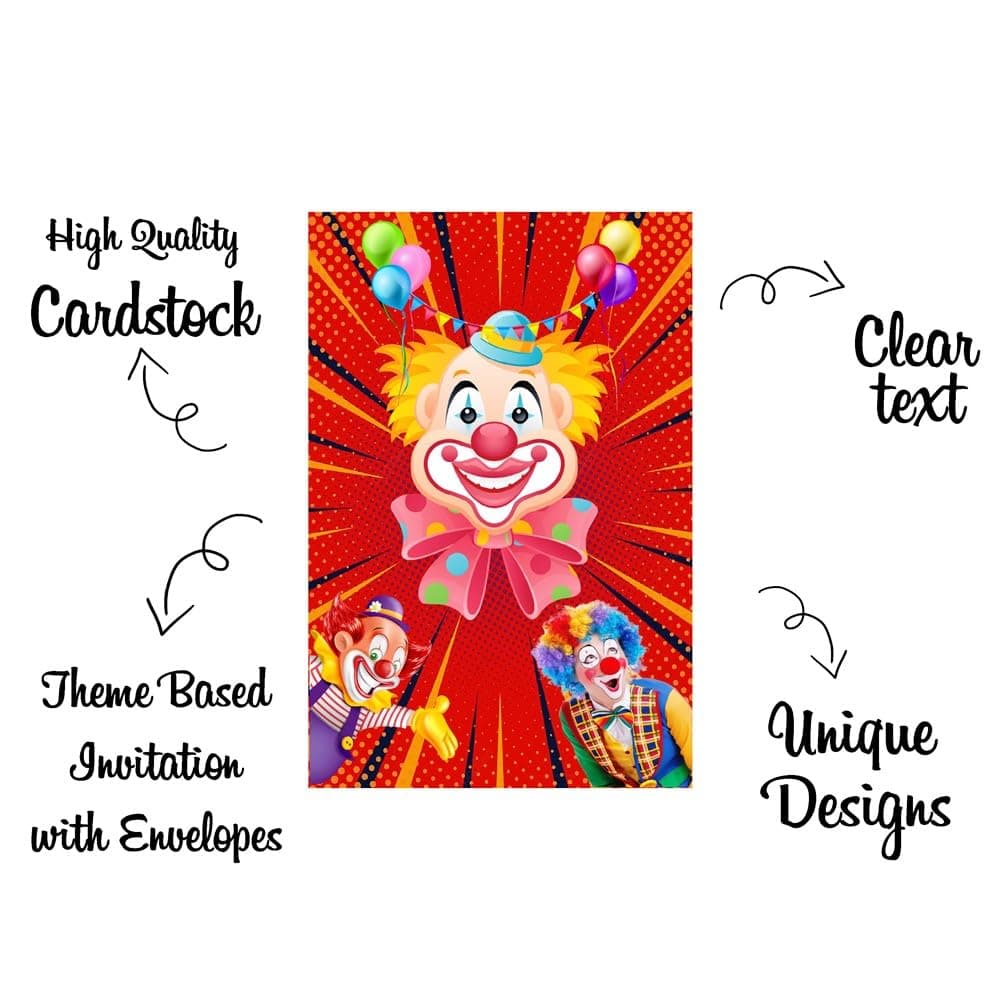 Balloonistics Joker Theme Birthday Invitation Cards - Pack of 10 Grinning Villain Party Invites - Premium Cardstock Purple & Green "Fill-in" Invitations, Gotham City Chaos Birthday Supplies (Invite Cards - Pack of 10) thumbnail 5