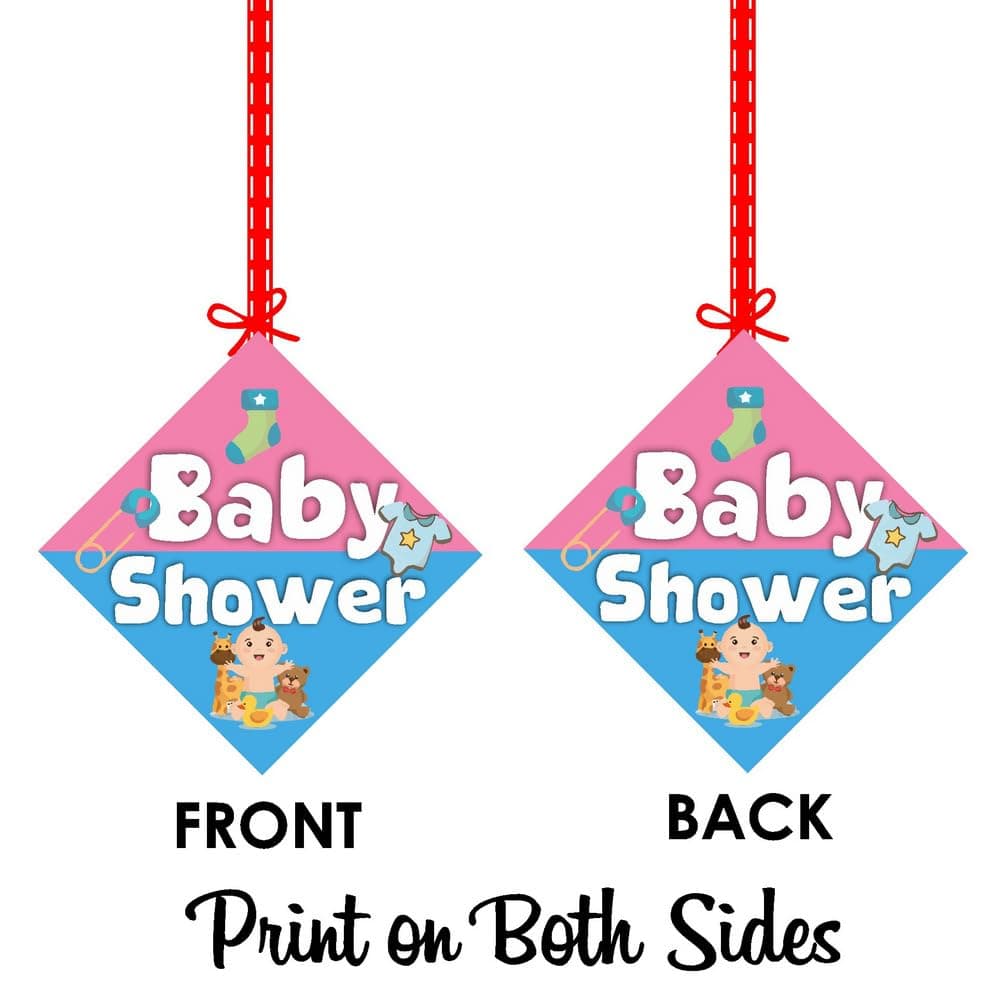 Balloonistics Baby Shower Welcome Banner - Large Cardstock "Welcome" Bunting with Elegant Pastel & Gold Accents - for Boys & Girls, Nursery Theme Entrance Decorations (Hangings - Pack of 12) thumbnail 8