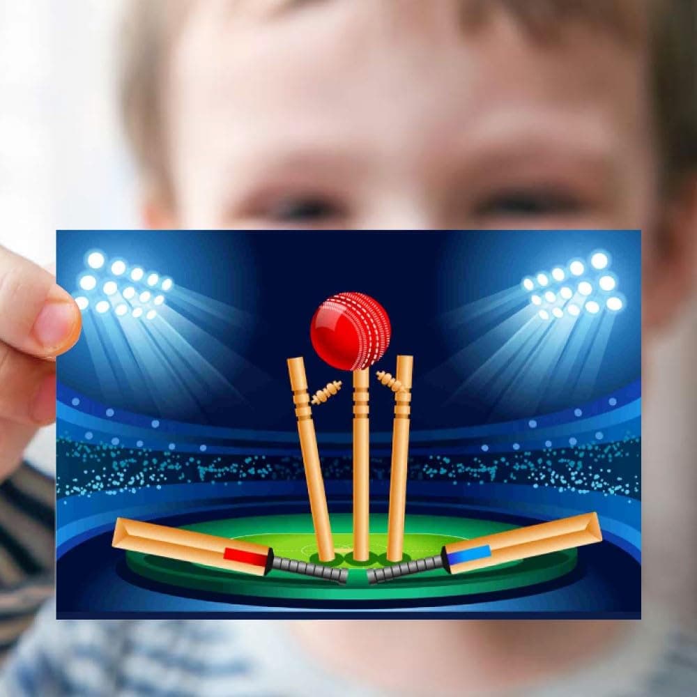 Balloonistics Cricket Theme Invitation Cards Premium Cardstock Invites Double-Sided Print Sporty Cricket Party Supplies for Kids Birthday (Invite Cards - Pack of 10) thumbnail 2