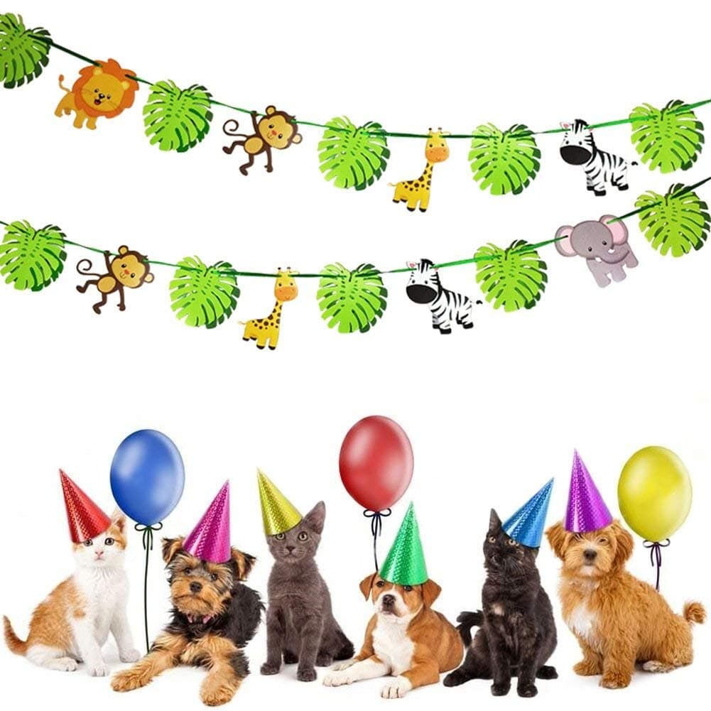 Balloonistics Jungle Animals Happy Birthday Decoration Set – Woodland Forest Theme Garland with 11-Piece Animal Banner for Kids Jungle & Safari Birthday Parties (Pack of 1) thumbnail 5