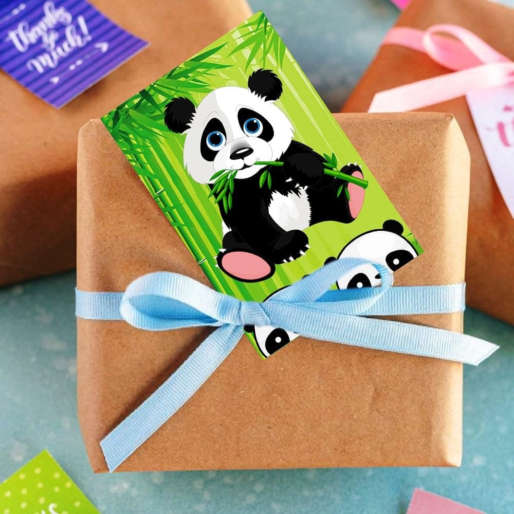 Panda Theme Birthday Invitation Cards - Pack of 10 - Double-Sided Premium Cardstock Invites for Kids - Cute Panda Bear & Bamboo Jungle Party Stationery for Boys & Girls (Invite Cards - Pack of 10) thumbnail 3