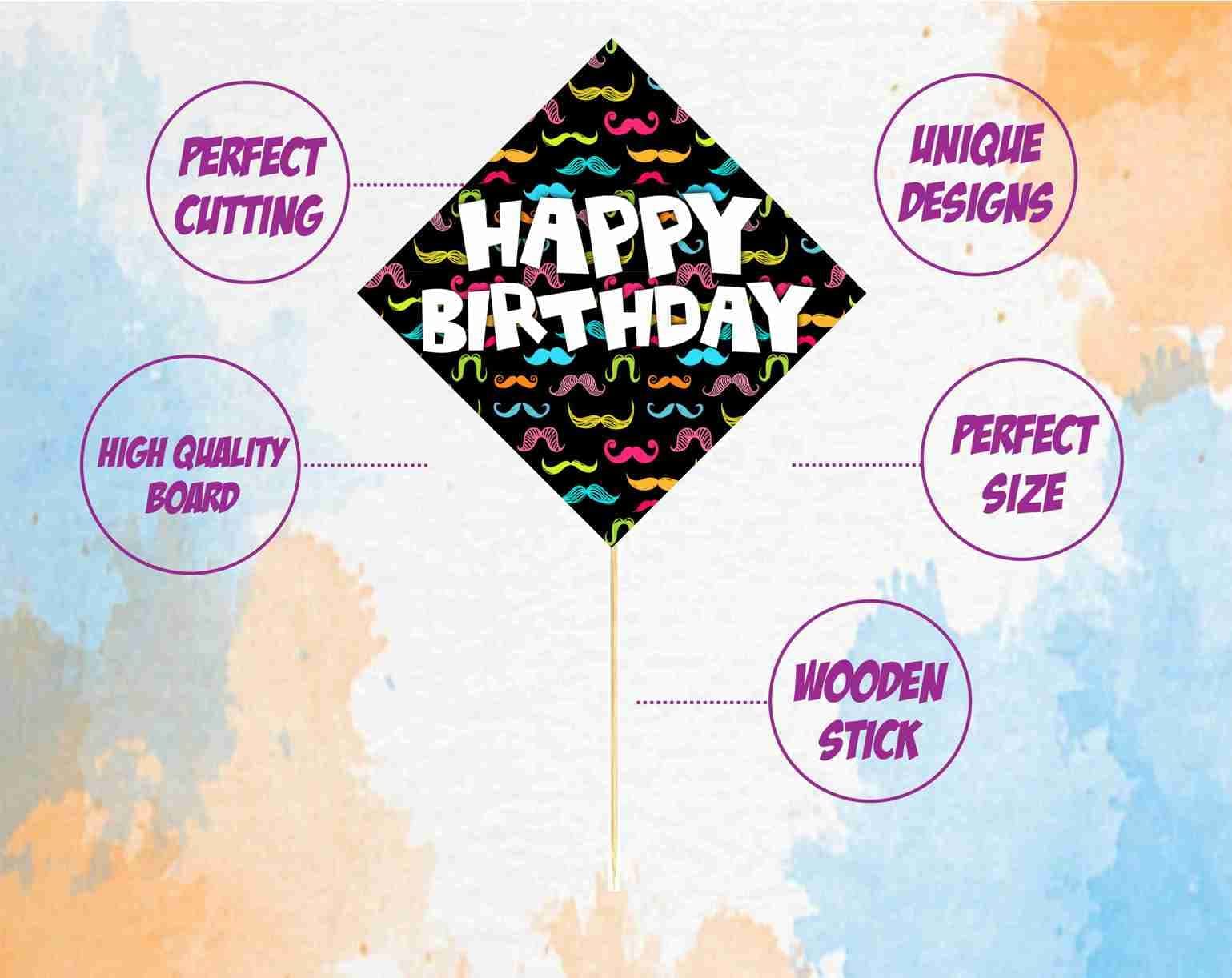 Balloonistics Mustache Photo Booth Props - Premium Cardstock "Little Man" Birthday Party Props Dapper Mustache & Bowtie Selfie Accessories with Bamboo Sticks Boys & Men’s Parties thumbnail 6