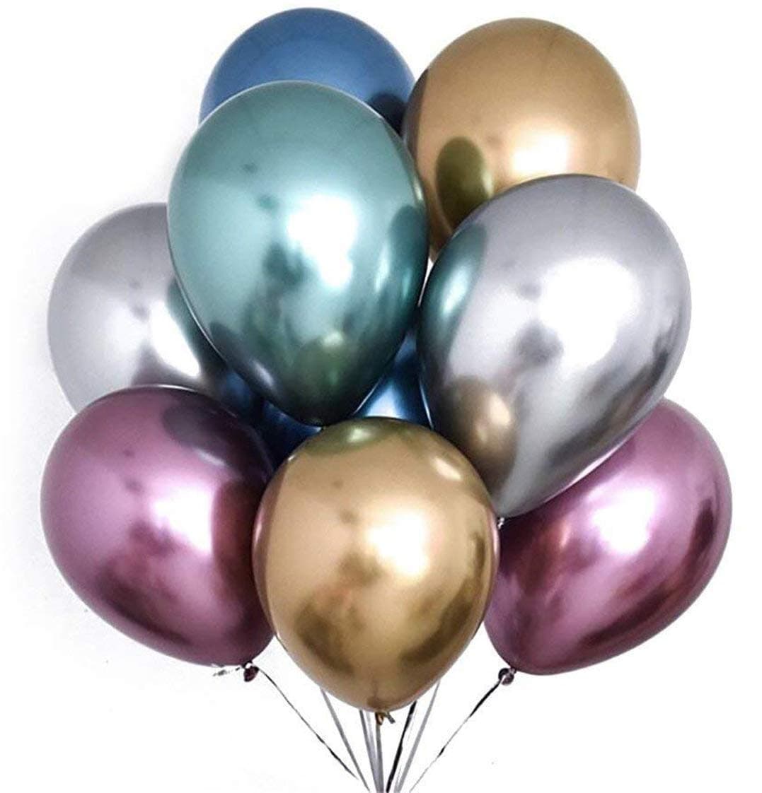 Balloonistics Pink Chrome Metallic Balloons – Pack of 10 Shiny Latex Balloons for Birthday & Party Decorations thumbnail 6