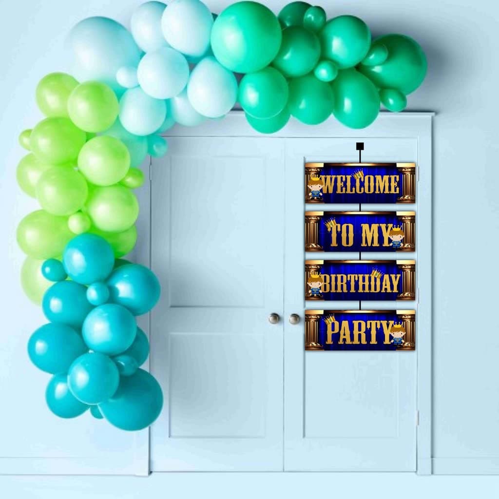 Balloonistics Prince Theme Welcome Board 2.3 Feet Welcome Sign for Indoor & Outdoor Premium Cardstock Poster for Boys, Kids Party Supplies (Welcome Outdoor Board) thumbnail 3
